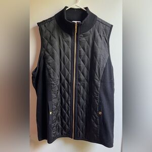 Susan Graver Women’s Black Quilted Vest